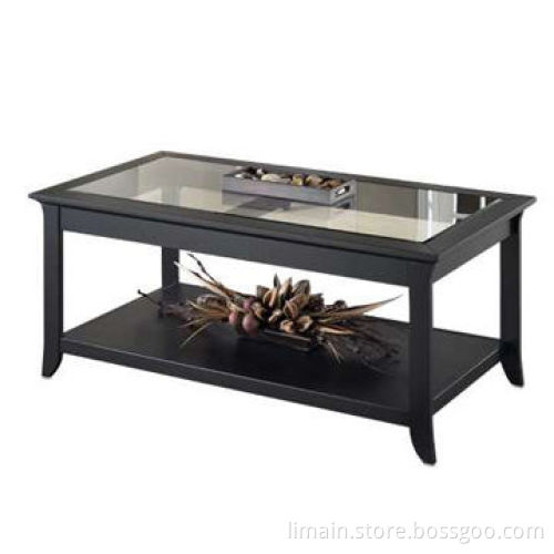 Coffee Table, Sized 22 x 24-inch, Solid Birch and Wooden Surface
